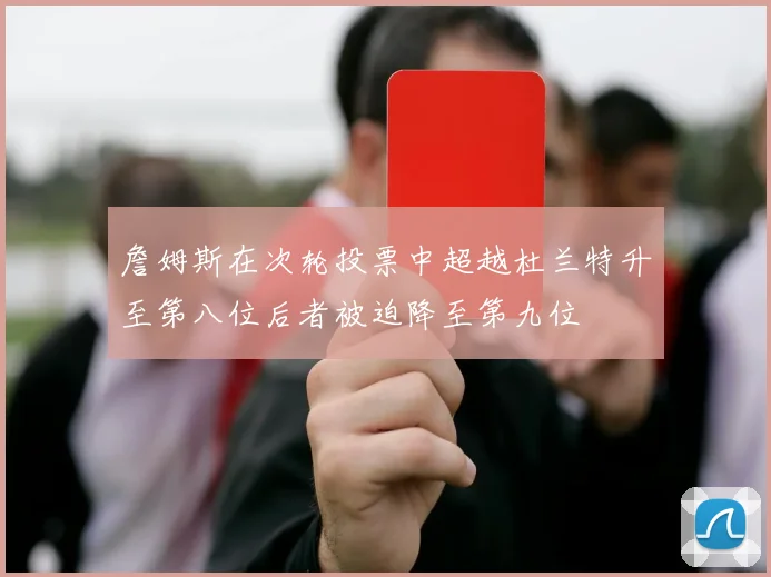 詹姆斯在次轮投票中超越杜兰特升至第八位后者被迫降至第九位